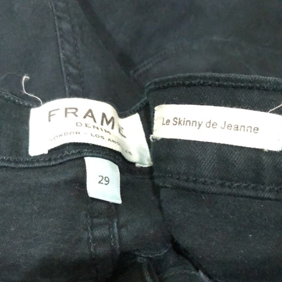 Frame Le Skinny Jeanne Jeans Size 29 Spruce Rips Forest Green - Picture 11 of 12